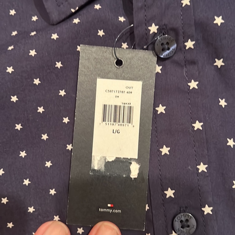 Tommy Hilfiger Boys Button Down Shirt Size L 12/14 NWT - Picture 3 of 4